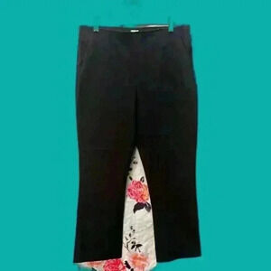 Gap High Rise Crop Flare Stretch Pants Black Women's Size 8‎